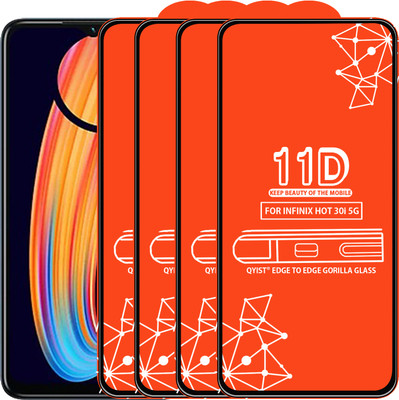 Qyist Edge To Edge Tempered Glass for Infinix Hot 30I 5G(Pack of 4)