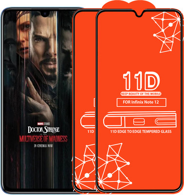 Qyist Edge To Edge Tempered Glass for Infinix Note 12(Pack of 2)