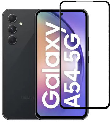 KMPERED Edge To Edge Tempered Glass for Samsung Galaxy A54 5G, Samsung A54 5G, Samsung Galaxy A54, Samsung A54(Pack of 1)