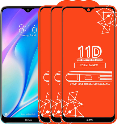 Qyist Edge To Edge Tempered Glass for Redmi 8A Dual(Pack of 3)