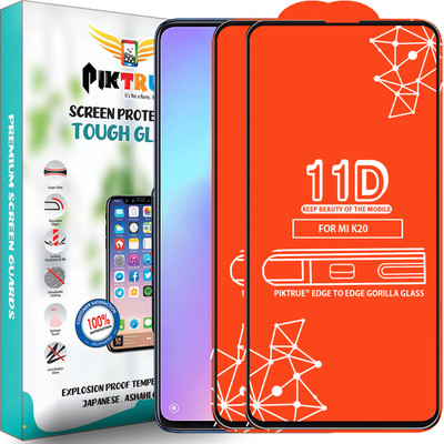 PikTrue Edge To Edge Tempered Glass for Mi K20(Pack of 2)