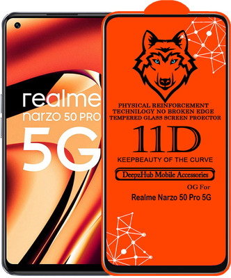 DeepzHub Edge To Edge Tempered Glass for Realme Narzo 50 Pro 5G(Pack of 1)