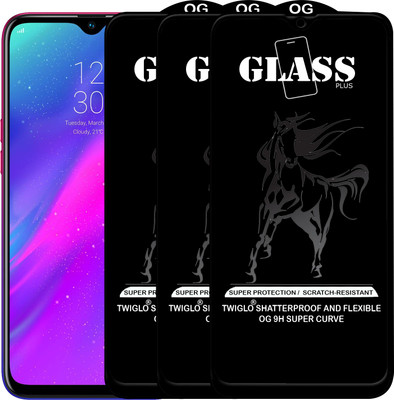 TWIGLO Edge To Edge Tempered Glass for Realme 3(Pack of 3)