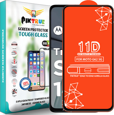 PikTrue Edge To Edge Tempered Glass for Moto G62 5G(Pack of 1)