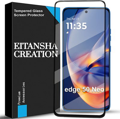 EITANSHA CREATION Edge To Edge Tempered Glass for Motorola Edge 50 Neo 5G, Moto Edge 50 Neo 5G(Pack of 1)