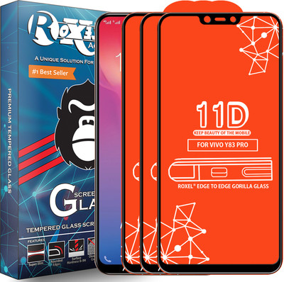 Roxel Edge To Edge Tempered Glass for Vivo Y83 Pro(Pack of 3)