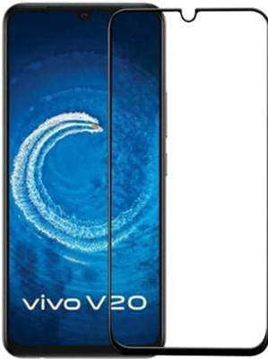 CVWOAKS Edge To Edge Tempered Glass for VIVO V20(Pack of 1)