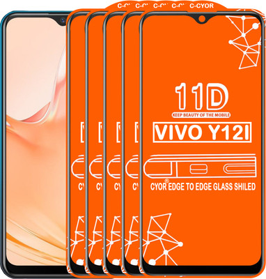 CYOR Edge To Edge Tempered Glass for VIVO Y12I(Pack of 5)