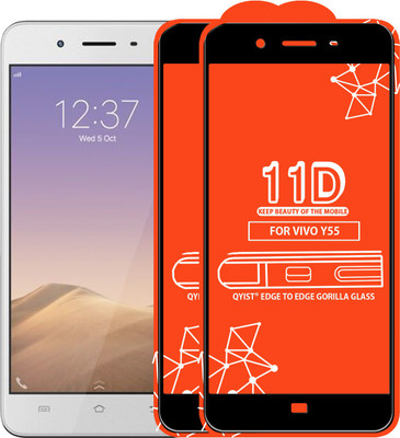 Qyist Edge To Edge Tempered Glass for VIVO Y55(Pack of 2)