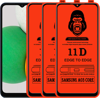 Rofix star Edge To Edge Tempered Glass for SAMSUNG GALAXY A03 CORE(Pack of 3)