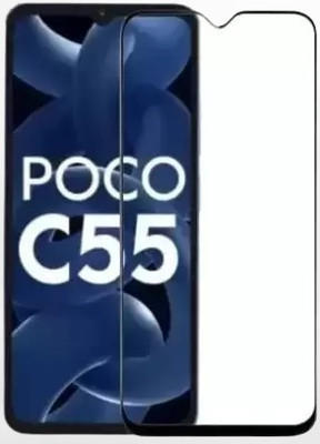 vmt stock Edge To Edge Tempered Glass for POCO C55 5G(Pack of 1)