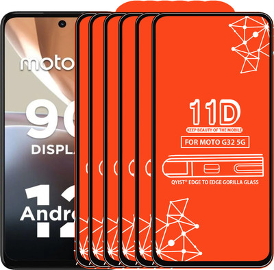 Qyist Edge To Edge Tempered Glass for Moto G32 5G(Pack of 6)