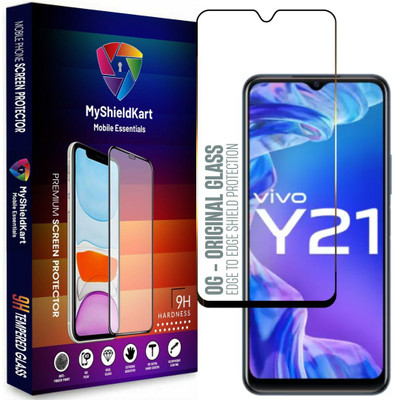 MyShieldKart Edge To Edge Tempered Glass for Vivo Y21/Y21A/Y21i/Y21T(6.56 Inch)**NeoShield**Millitary Grade-Anti Explosion-Tempered Glass/Full Screen Coverage-Edge to Edge/9H Hardness/With Easy Installation Kit(Pack of 1)