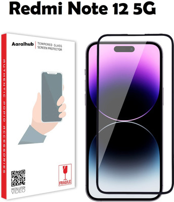 Aaralhub Edge To Edge Tempered Glass for REDMI Note 12 5G, Redmi Note 12 5G(Pack of 1)