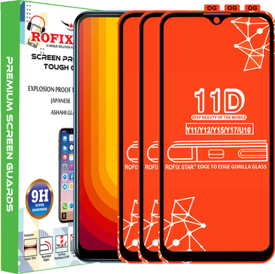 Rofix star Edge To Edge Tempered Glass for VIVO U10(Pack of 3)