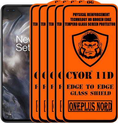 CYOR Edge To Edge Tempered Glass for ONEPLUS NORD(Pack of 5)
