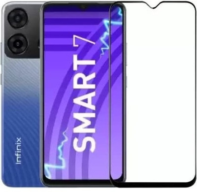 ChutPutMart Edge To Edge Tempered Glass for Screen Protector Full HD infinix Smart 7(Pack of 1)