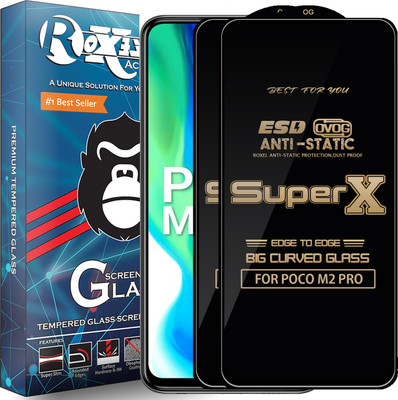 Roxel Edge To Edge Tempered Glass for POCO M2 PRO(Pack of 2)