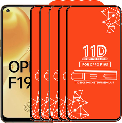 Roxel Edge To Edge Tempered Glass for Oppo F19S(Pack of 5)