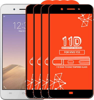 Qyist Edge To Edge Tempered Glass for VIVO Y55(Pack of 4)