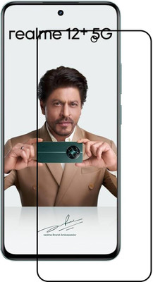 HIE POWER Edge To Edge Tempered Glass for Realme 12 Plus-Anti-Fingerprint, Waterproof, Oil-resistant, Bubble-Free, Anti-Static with Full Screen Coverage & Easy Installation(Edge to Edge Coverage)(Pack of 1)