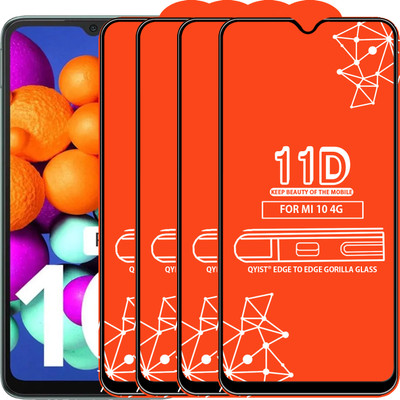 Qyist Edge To Edge Tempered Glass for Mi 10 4G(Pack of 4)