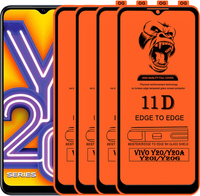 PFOAM Edge To Edge Tempered Glass for VIVO Y20(Pack of 4)