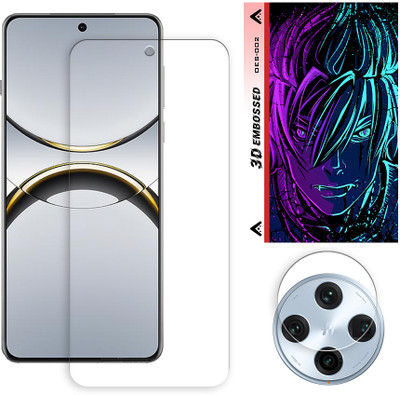 ARBAN Edge To Edge Tempered Glass for Oppo Find X8 Pro 5G Tempered Glass Screen Protector | Anti-Scratch | Edge to Edge Full Coverage | 9H Hardness (1 FRONT SCREEN GUARD + 1 CAMERA LENS PROTECTOR + 1 FREE BACK EMBOSSED SKIN002)(Pack of 1)