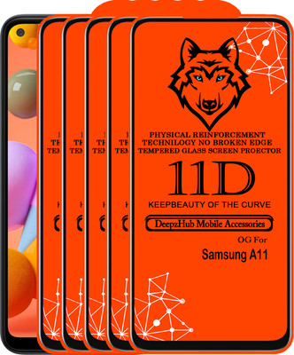 CRodible Edge To Edge Tempered Glass for Samsung Galaxy A11(Pack of 5)