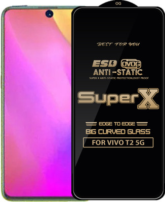 Qyist Edge To Edge Tempered Glass for VIVO T2 5G(Pack of 1)