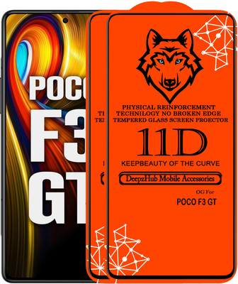 DeepzHub Edge To Edge Tempered Glass for POCO F3 GT(Pack of 2)