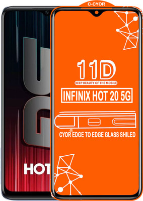 CYOR Edge To Edge Tempered Glass for INFINIX HOT 20 5G(Pack of 1)