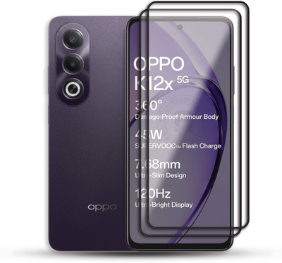 PROACCS Edge To Edge Tempered Glass for OPPO K12x 5G(Pack of 2)