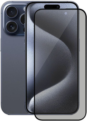 lazzymoby Edge To Edge Tempered Glass for Apple IPhone 15 Pro(Pack of 1)