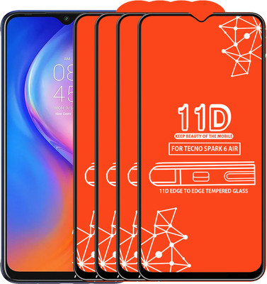 Qyist Edge To Edge Tempered Glass for Tecno Spark 6 Air(Pack of 4)