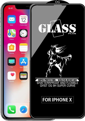 Qyist Edge To Edge Tempered Glass for Apple iPhone X(Pack of 1)