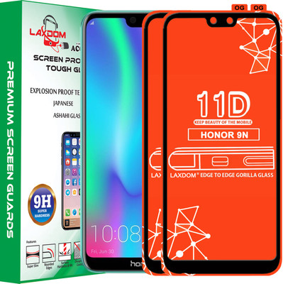 Laxdom Edge To Edge Tempered Glass for Honor 9N(Pack of 2)