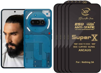 SuperX Edge To Edge Tempered Glass for Nothing Phone (3a)(Pack of 5)