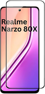 MobiWay Edge To Edge Tempered Glass for Realme Narzo 80x 5G, temp8(Pack of 1)