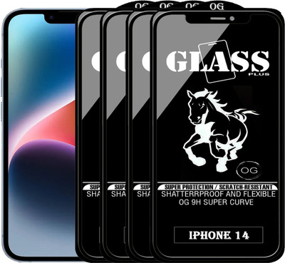 PFOAM Edge To Edge Tempered Glass for APPLE IPHONE 14(Pack of 4)