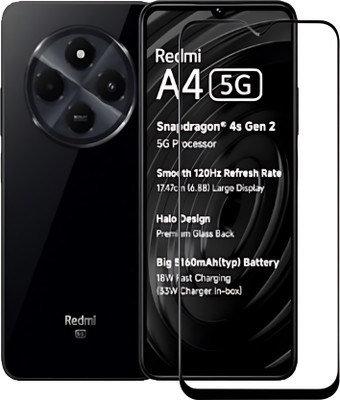 ALONZO Edge To Edge Tempered Glass for Redmi A4 5G(Pack of 1)