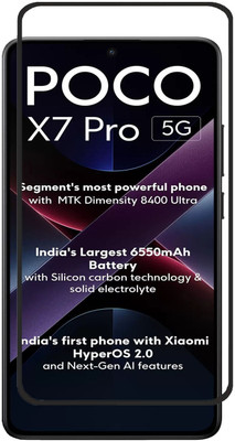 AKSHUD Edge To Edge Tempered Glass for Poco X7 pro 5G, Poco X7 pro(Pack of 1)