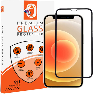 STP FEEL Edge To Edge Tempered Glass for iPhone 12 Mini (5.4 Inch) Anti Dust/Dust Grill Screen Protector(Pack of 1)