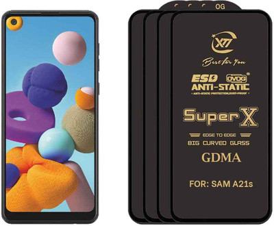 GDMA Edge To Edge Tempered Glass for SAMSUNG A21s(Pack of 4)