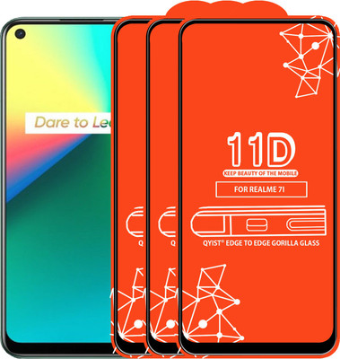 Qyist Edge To Edge Tempered Glass for Realme 7I(Pack of 3)
