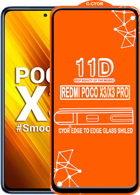 CYOR Edge To Edge Tempered Glass for REDMI POCO X3(Pack of 1)