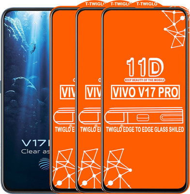 TWIGLO Edge To Edge Tempered Glass for VIVO V17 PRO(Pack of 3)
