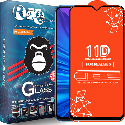Roxel Edge To Edge Tempered Glass for Realme 5(Pack of 1)