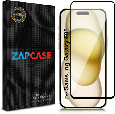 Zapcase Edge To Edge Tempered Glass for Samsung Galaxy F05(Pack of 1)