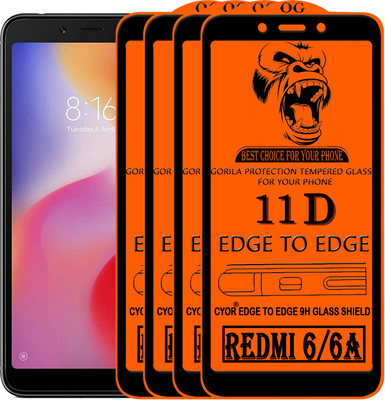 CYOR Edge To Edge Tempered Glass for Mi Redmi 6(Pack of 4)